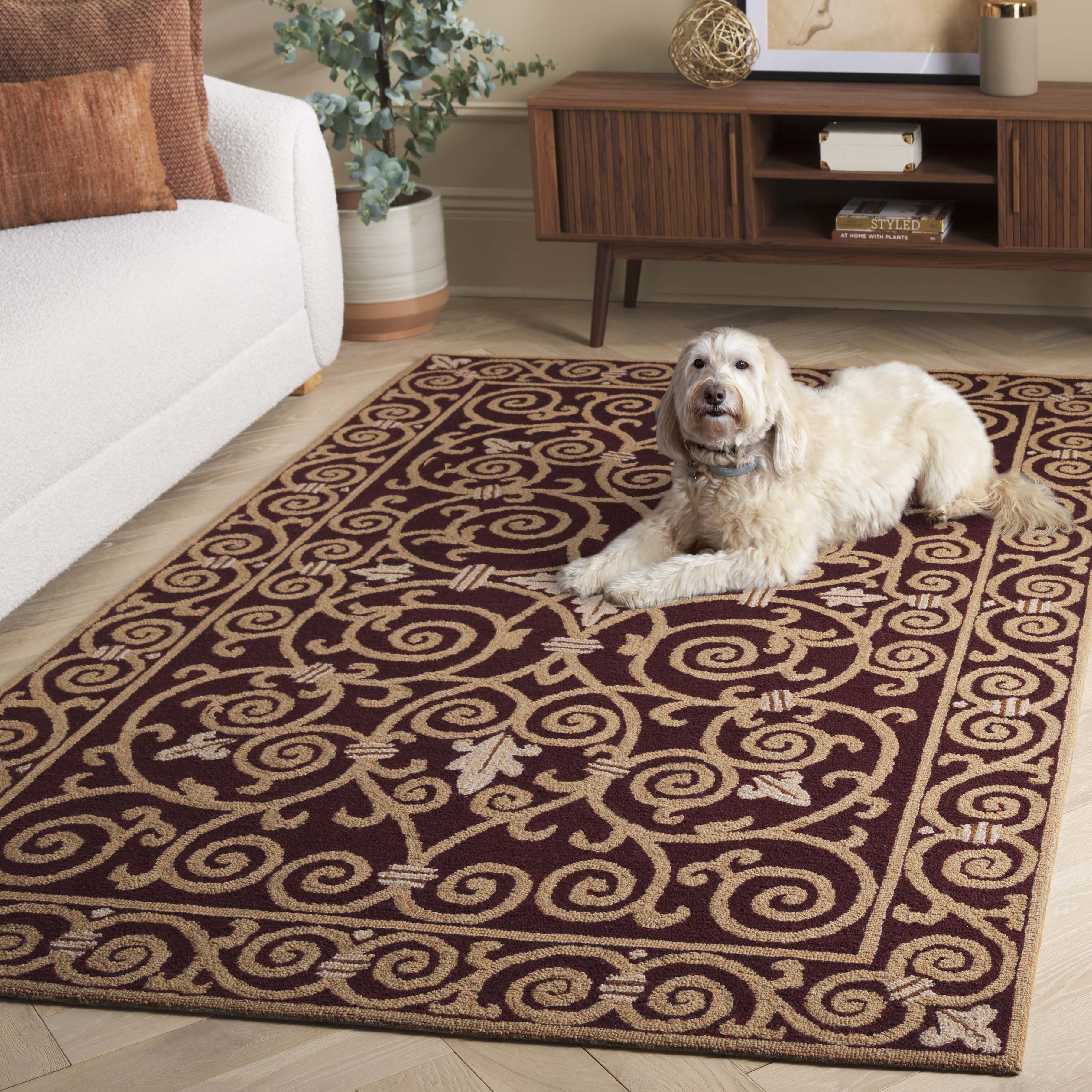 Safavieh Chelsea Aragon Oriental Wool Area Rug, Burgundy, 9' x 12'