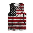 thumbnail image 4 of Wiyuqeen American Flag Tank Tops Women Sleeveless Crew Neck Patriotic Tanks Retro USA Flag Graphic Tee Shirts Plus Size Summer Tanks, 4 of 4