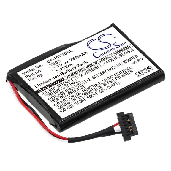 Battery for NAVMAN T300 F15 S45 Automotive GPS Navigation CS-ICF15SL 3.7V 750mAh