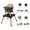 Coffee, variant on INFANS Baby High Chair, 9 in 1 Convertible Highchair for Babies and Toddlers, Building Block Table Dining Booster Seat Activity Desk Kids Stool with Adjustable Removable Tray