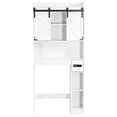 thumbnail image 3 of Ktaxon Farmhouse Over the Toilet Bathroom Storage Cabinet Space Saver, Washed White, 3 of 15