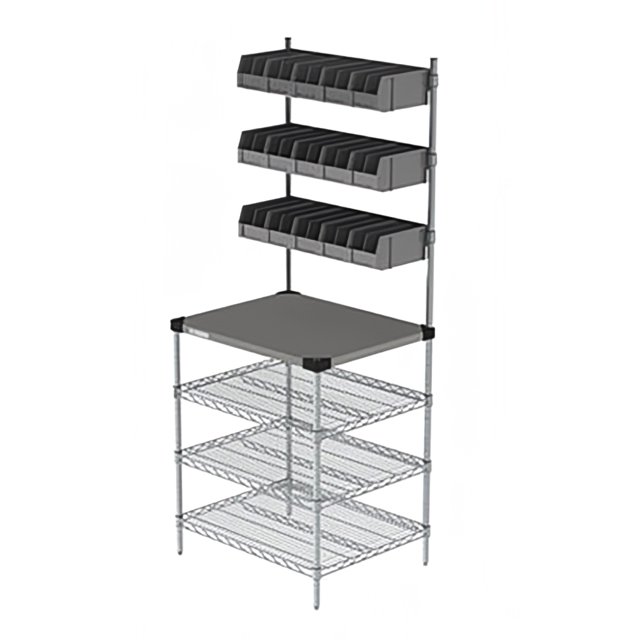 Station de Préparation de Commande Metro CR2430DTPOS Drive Through - 30"W x 24"D x 74"H, Acier Inoxydable