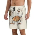 thumbnail image 2 of Goofa Brown Cat Cartoon Printed Mens Swim Trunks Summer Quick Dry Short Beach Swimwear Bathing Suits-Large, 2 of 9