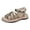 Beige, variant on Rokment Womens Ethnic Platform Walking Dress Sandals Comfortable Boho Beach Casual Memory Foam Low Heel Elastic Slip on Flat Shoes Beige Size 6