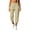 Khaki, variant on Wensltd Women's Capri Jogger Trousers Solid Elastic Waist Side Pockets Cropped Daily Wear