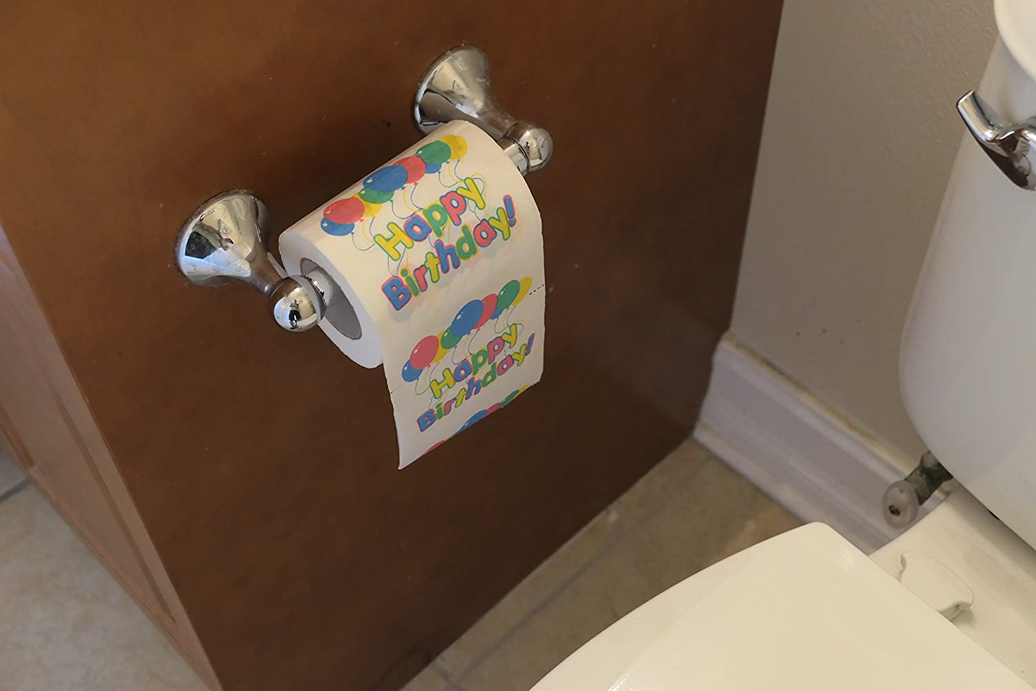 SummitLink Happy Birthday Balloon Toilet Paper Tissue Napkin Prank Fun Birthday Party Novelty Gift Idea (1 Roll)