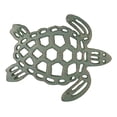 thumbnail image 5 of Nautical Marine Verdigris Giant Sea Turtle Rustic Cast Iron Wall Or Table Trivet, 5 of 8