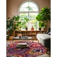 thumbnail image 4 of Unique Loom Estrella Collection Area Rug - Magnolia (8' Round Multi/Black), 4 of 7
