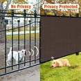 thumbnail image 5 of Fence Privacy Screen - 3'X10' Privacy Fence Screen Outdoor Shade Balcony Decor Included Cable Ties, Plastic Mesh Fence Panels Cover Porch Screen Balcony Covers for Apartments,Deck,Backyard(Brown), 5 of 9