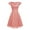 Pink, variant on Women's Elegant Floral Lace Cocktail Dresses with Satin Belt Cap Sleeve V Neck Mesk Patchwork A-Line Party Swing Dress