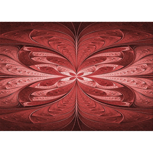 Ahgly Company Machine Washable Indoor Rectangle Transitional Grapefruit Red Area Rugs, 3' x 5'
