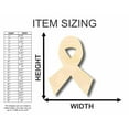 thumbnail image 2 of Unfinished Wood Cancer Ribbon Shape - Craft - up to 46" DIY 12" / 3/4", 2 of 3