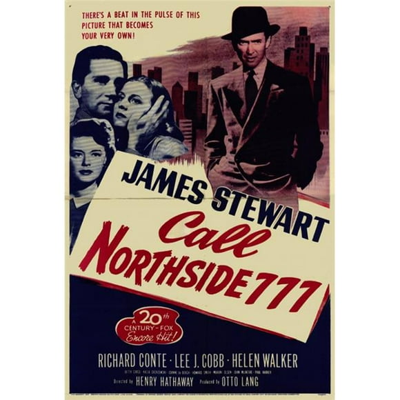 Posterazzi MOVGF7434 Affiche de Film Call Northside 777 - 27 x 40 Po.