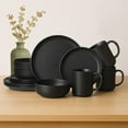 thumbnail image 2 of 12-Piece Stoneware Dinnerware Set with Mugs | Microwave and Dishwasher Friendly | Stackable Matte Glaze Plates & Bowls | Service for 3 (Orange for 4), 2 of 10