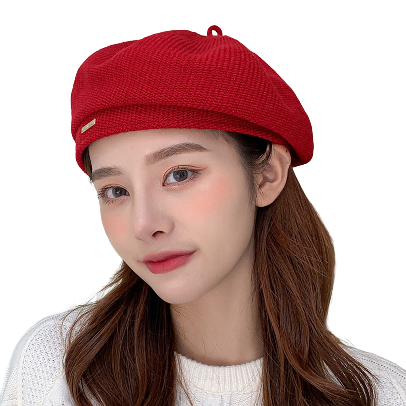 French Wool Beret Hat for Women-Solid Color Classic Slouchy  display picture 3