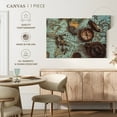 thumbnail image 5 of Elephant Stock Antique Pirate Map Wall Art - Horizontal Canvas Wall Art - Living Room Wall Decor - Nautical Canvas - Brown And Blue Decor - 12" x 8", 5 of 8