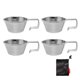 thumbnail image 1 of Mini tazas de 4 piezas con bolsa de malla Tazas de acero inoxidable de 50 ml CAMPLEADER Taza, 1 of 7