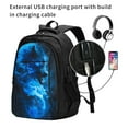 thumbnail image 2 of Fotbe Wolf Mochila con Estampado y Puerto USB para Hombre y Mujer, Mochila Antirrobo, Mochila de Viaje, Mochila Escolar, Mochila Universitaria, 2 of 7