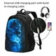 thumbnail image 2 of Fotbe Wolf Mochila con Estampado y Puerto USB para Hombre y Mujer, Mochila Antirrobo, Mochila de Viaje, Mochila Escolar, Mochila Universitaria, 2 of 7