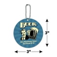 thumbnail image 6 of Beer Zero Nutritional Value and Proud of it Funny Humor Round Luggage ID Tag Card Suitcase Carry-On, 6 of 8