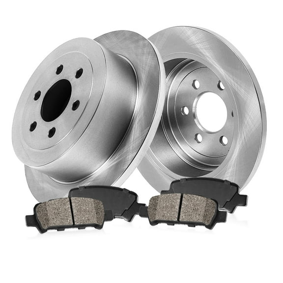 Callahan Brake Parts Brake Kit for Buick Terraza 06-07 Chevrolet Uplander 06-09 Pontiac Montana 06-09 Saturn Relay 06-07 Rear Replacement Brake Rotors with Ceramic Brake Pads EBYK009017
