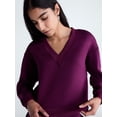 thumbnail image 5 of Scoop Women's and Women's Plus V-Neck Sweatshirt, Sizes XS-4X, 5 of 6