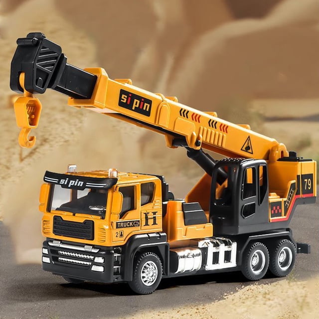 Modelo de coche de juguete de aleación inercial, serie de vehículos de ingeniería para niños: excavadora, camión cisterna de hormigón y bulldozer. Juguetes para niños de 3 a 6 años. Coches de simulaci