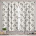 thumbnail image 2 of Ambesonne Cactus Valance & Curtain, Doodle Exotic Plant, 55"x45", Cream Black, 2 of 6