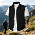 thumbnail image 2 of Avirosel Men's Lightweight Vest Outerwear Zip Up Casual Outdoor Sleeveless Jacket with Zipper Pockets for Golf Running Hiking Black, 2 of 6