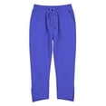 thumbnail image 4 of Womens Capri Pants,Capri Pants for Women 2026 Elastic Waist Drawstring Stretchy Summer Pant Side Split Casual Lounge Capris with Pockets, 4 of 6