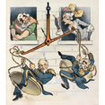 thumbnail image 2 of Udo Keppler 12x13 Black Ornate Wood Framed Double Matted Museum Art Print Titled: A Political Game (1901), 2 of 5