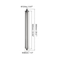 thumbnail image 2 of Uxcell Stainless Steel Gravity Conveyor Roller Transmission Galvanized End Silver 1.5"x24", 2 of 5