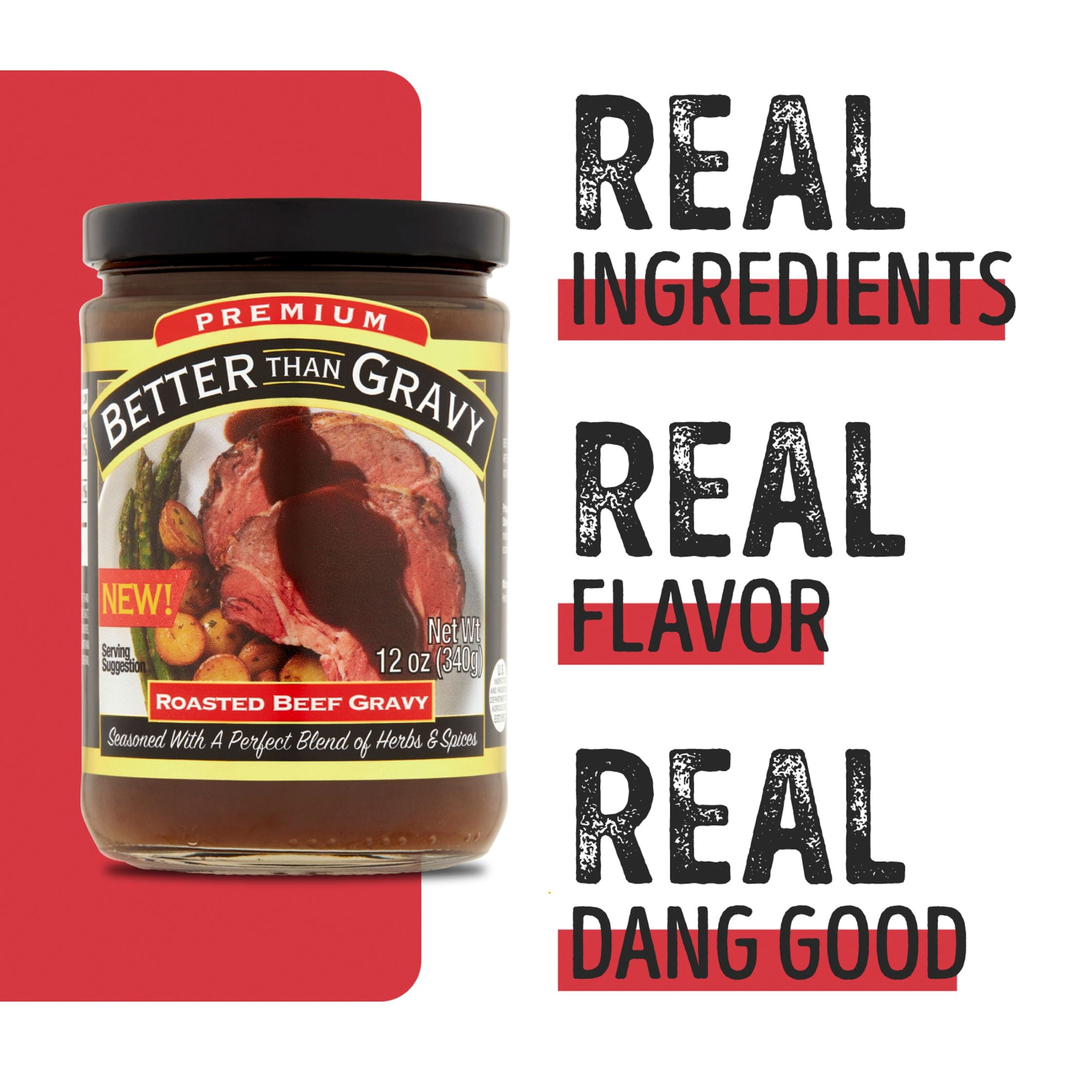 (12 pack) Better Than Gravy, Premium Roasted Beef Gravy, Shelf-Stable, 12 oz Jar