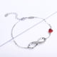 thumbnail image 1 of Pulsera de plata de ley S925 con diseño de amor y viento ilimitado, joyería de piedras de cristal en forma de corazón, joyería de moda, pulsera, 1 of 5