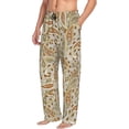 thumbnail image 3 of Mens Pajama Pants - Soft Sleep & Lounge Pants for Men, Paisley Floral 1 Cuteness Casual PJ Bottoms Pants with Pockets, 3 of 5