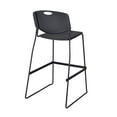 thumbnail image 6 of Cain 36in. Round Cafe Table- Maple & 2 Zeng Stack Stools- Black, 6 of 8