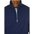 thumbnail image 7 of ToBeInStyle Men's Zip Up Long Sleeve High Collar Polar Fleece Jacket - Navy - X-Large, 7 of 7