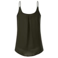 thumbnail image 3 of Doublju Women's Pleated Chiffon Layered Cami Tank Top (Plus Size Available), 3 of 3
