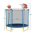 thumbnail image 7 of Trampoline with Basketball Hoop for Kids, SEGMART 65" Indoor Outdoor Toddler Trampoline with Enclosure, Indoor Outdoor Kids Trampoline with Basketball , Small Round Trampoline for Boys Girls, 7 of 7