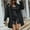 Black, variant on Women Warm Coats Faux Coat Furry Faux Jacket Long Sleeve Suit Collar Outerwear Overcoat Black 8(L)
