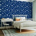 thumbnail image 2 of Peel and Stick Wallpaper Contact Paper Snowflakes Blue snowflake xmas abstract Self Adhesive and Removable 24in x 118in, 2 of 8