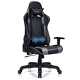 thumbnail image 1 of Costway Massage Chaise de Jeu Course Ordinateur Inclinable avec Support Lombaire, 1 of 9