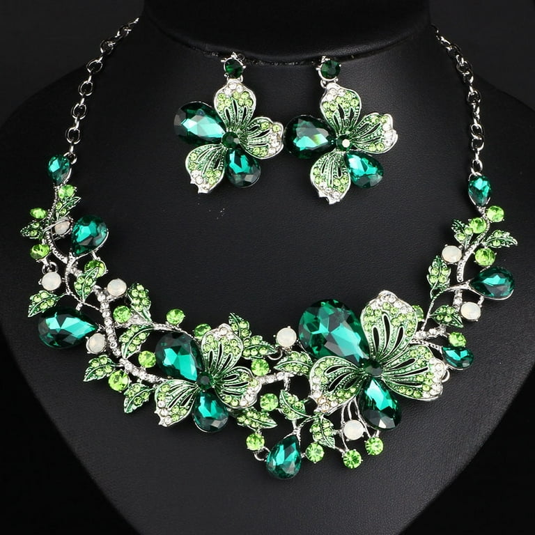 Fashion Crystal Rhinestone Jewelry Sets Necklace and Earring