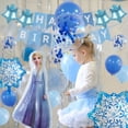 thumbnail image 5 of Frozen Birthday Balloon Set Elsa Anna Snow Treasure Flag Children's Birthday Party Aluminum Film Balloon Set, 5 of 5