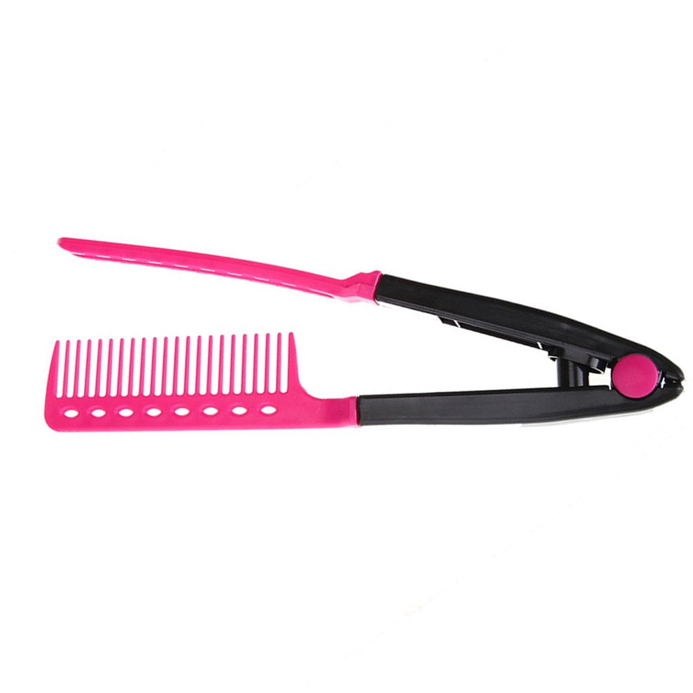 Hair Straightener V Comb Folding Styling Hairdressing Salon