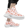 thumbnail image 4 of Coolcustomize Gothic Lava Pattern Sneakers for Men, Lace-Up Low-top Trainers with Cushioned Sole, Breathable Fabric (Black/Orange), Fashion Streetwear Shoes for Casual Attire/Street Walking, 4 of 5
