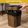thumbnail image 2 of Bote de basura Ciao Stilista, plástico granulado de madera, 14 L, cuadrado, paquete de 2, 2 of 7