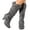 Grey, variant on Suede Slouchy Winter Boots for Women Mid Heeled Knee High Booties Casual Wide Calf Knee Length Combat Boots Brown Size 10.5