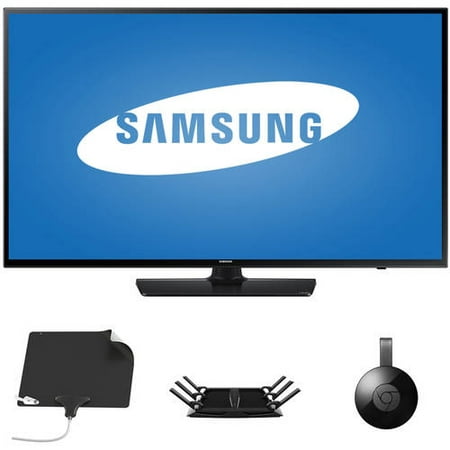 Samsung 65; 4K LED HDTV, Choice of Apple TV, Roku 2 or Chromecast, NETGEAR Wifi Router, Mohu Leaf Ultimate Bundle - Cut the Cable