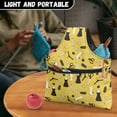 thumbnail image 5 of KUIFORTI Yarn Bag, Knitting Crochet Bag Sewing Gifts for Women Sewers Yarn Storage Bag for Crocheting Project, Store Skein Ball, Short Knitting Needle, Sewist Tailor Print Yellow, Size L, 5 of 7